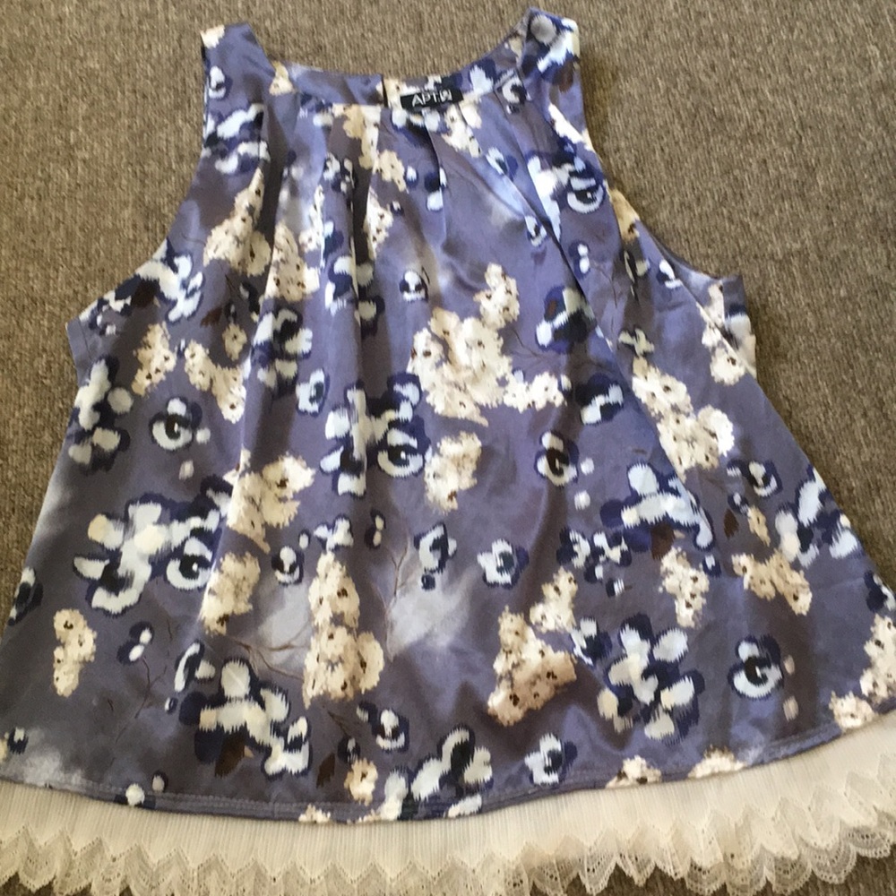 Indigo pleated blouse